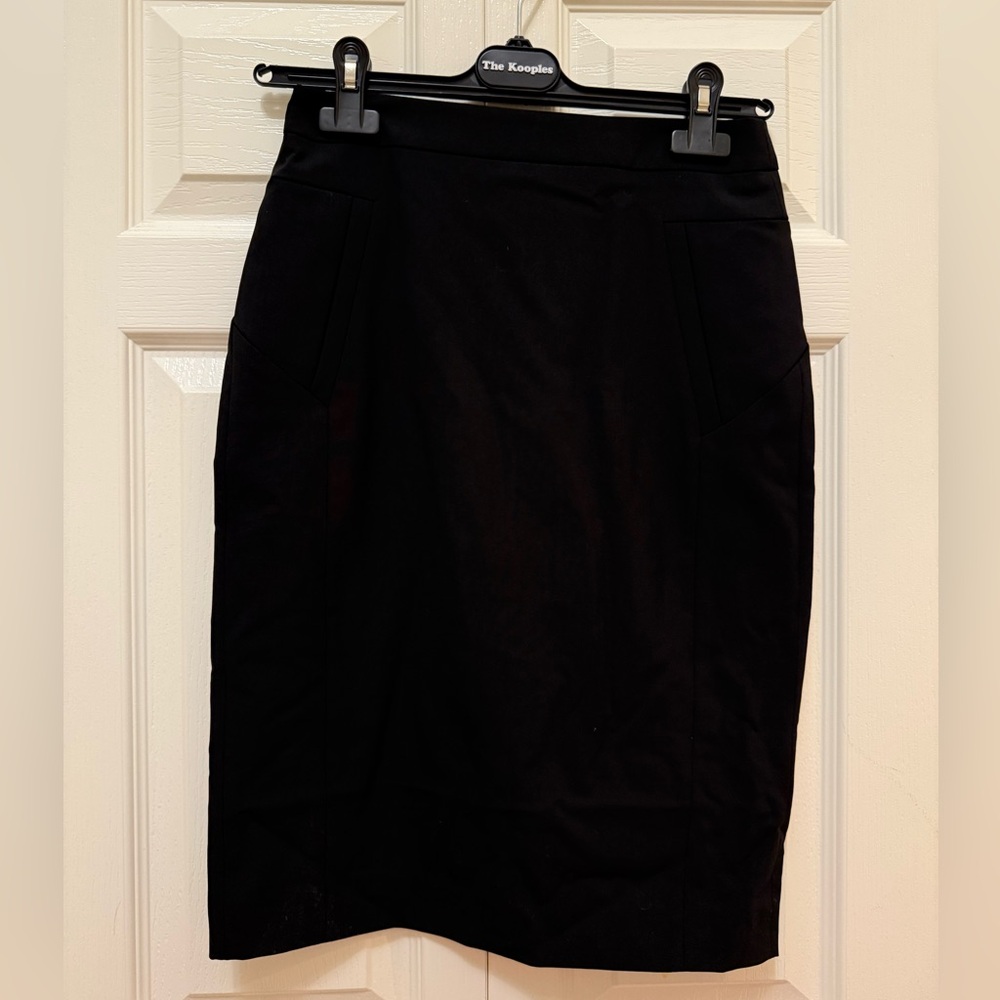 The Kooples Black Midi Skirt